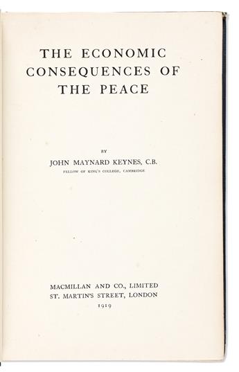 [Economics] Keynes, John Maynard (1883-1946) The Economic Consequences of Peace.